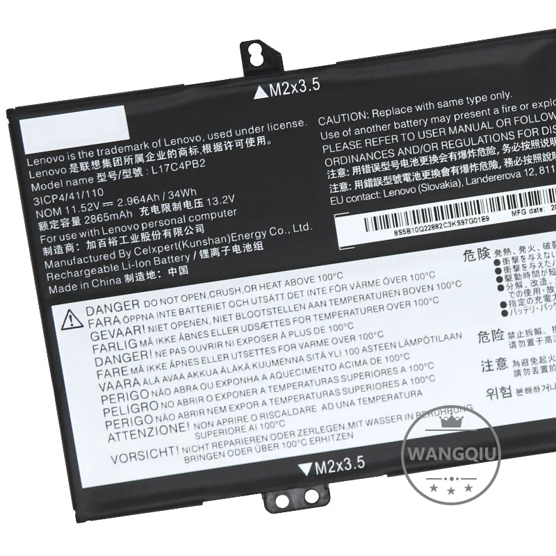 Imagem -03 - Wangqiu-bateria Original do Portátil para Lenovo Xiaoxin Air 14 15 Ikbr Arr Iwl Ideapad 530s15ikb L17c4pb2 L17c4pb0 L17m4pb0