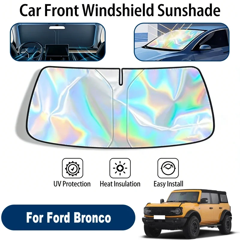 

Car Windshield Sun Shade UV Reflective Sun Visor Protection Cover For Ford Bronco U725 2020-2026
