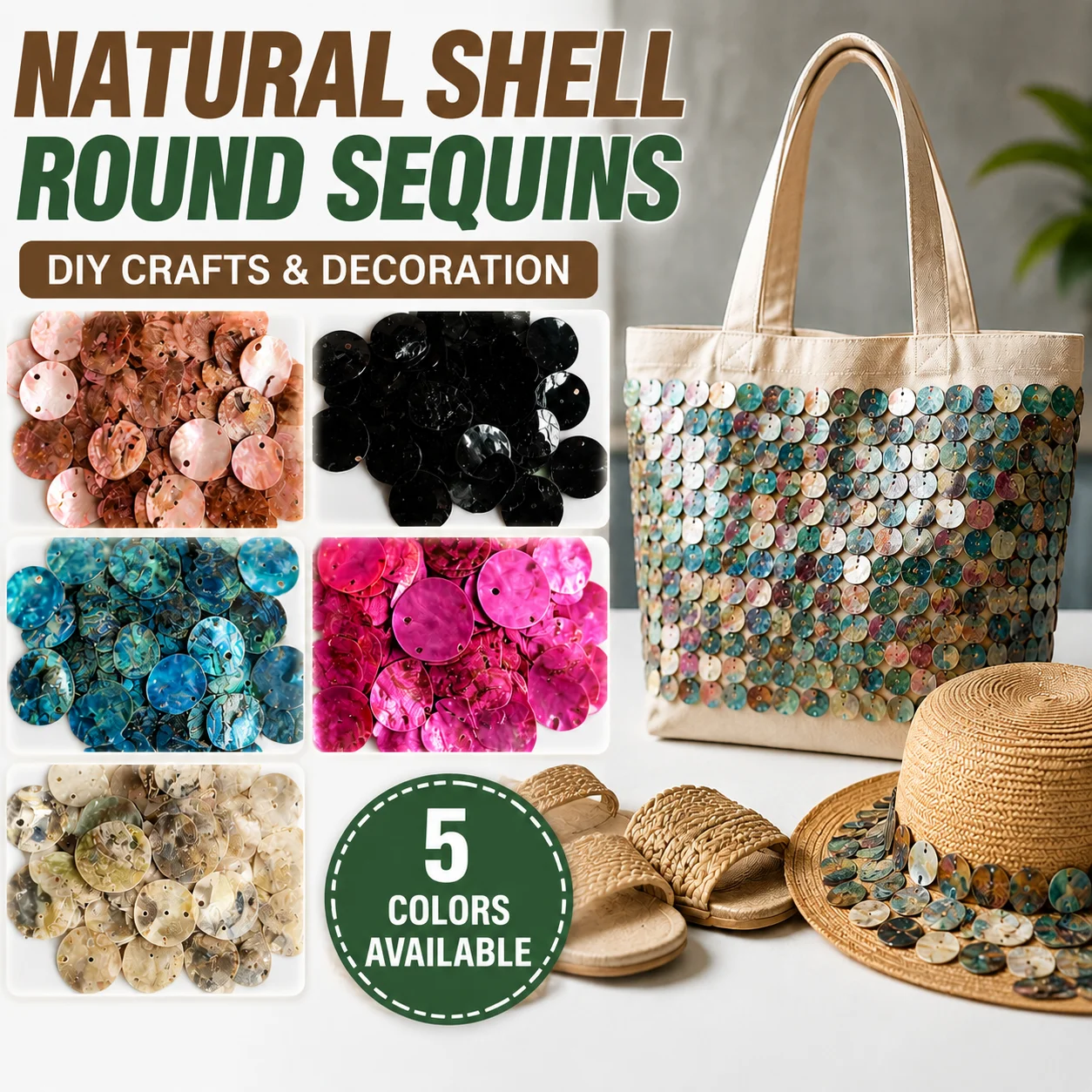 Beautiful Natural Mussel Shell Beads Colorful Plated Nacre Pieces for DIY Jewelry Making Earring Necklace Craft Accessories Set