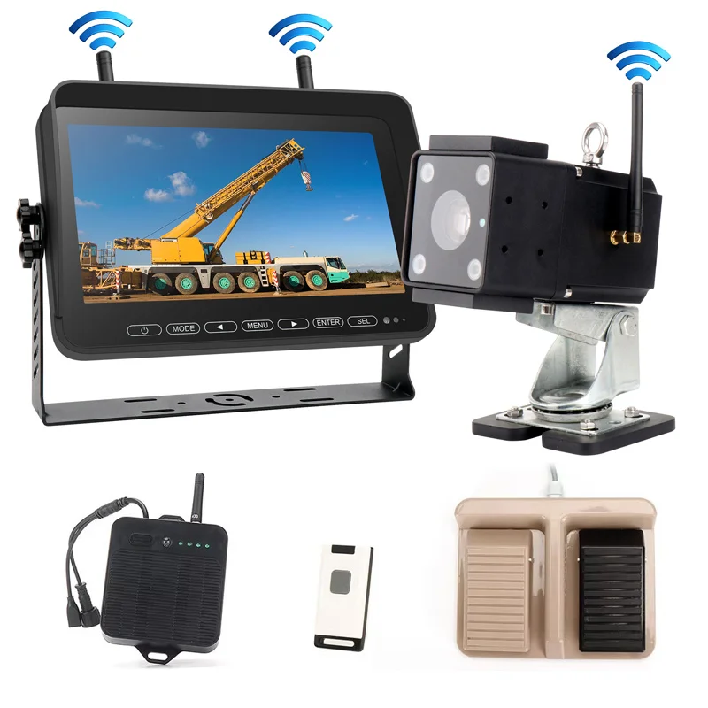 30X Zoom Wireless Tower Crane Camera  System 300m Transmitting Range Waterproof Construction Device Blind Spot