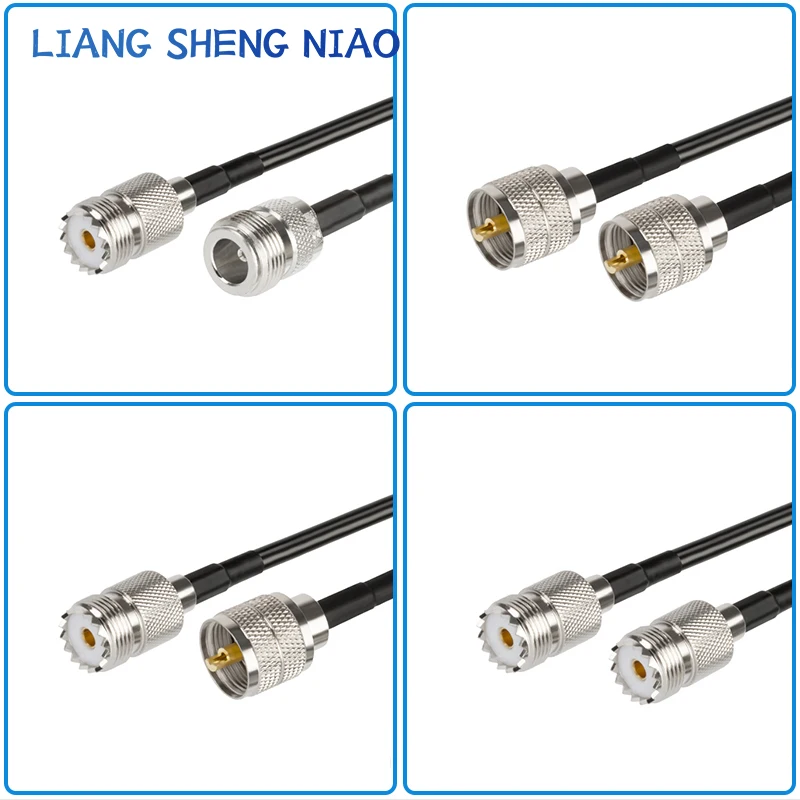 Imagem -05 - Cabo Reto Coaxial rf Mini Uhf para Conector n para Uhf So239 Pl259 Fêmea Jack para Sma Macho Rg58 03 M30m