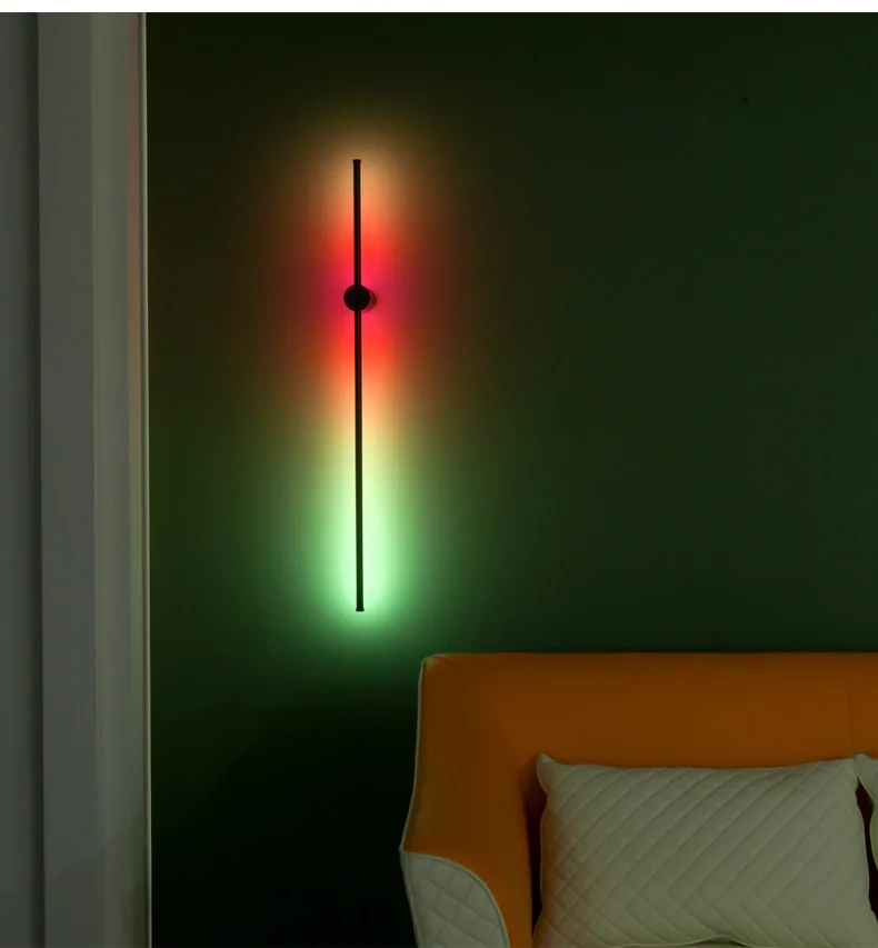 Scandinavische Slaapkamer Bed Corridor Trap Woonkamer Gangpad Verlichting Decoratieve Eenvoudige Rgb Controleerbare Muur Schans