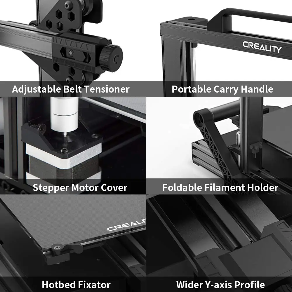 Creality CR-6 se nivelamento-livre impressora 3d com placa-mãe silenciosa marca fonte de alimentação e duplo z-eixo construir volume