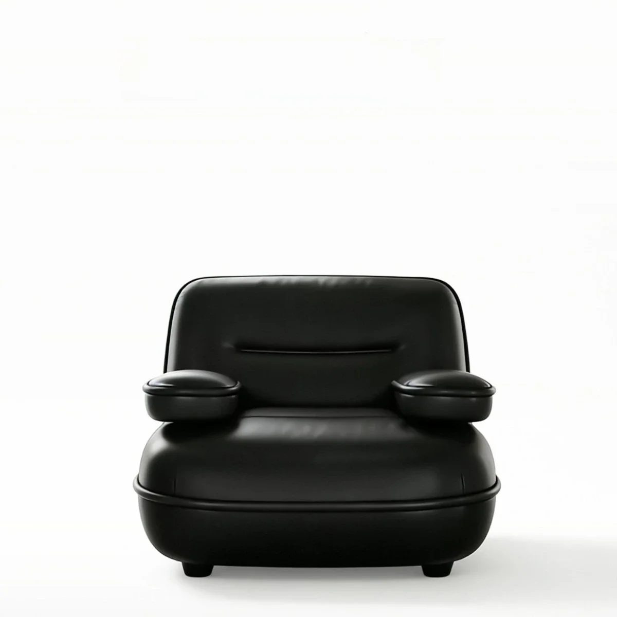 Italian single sofa chair, light luxury and high-end medieval leather living room lazy designer casual single chair