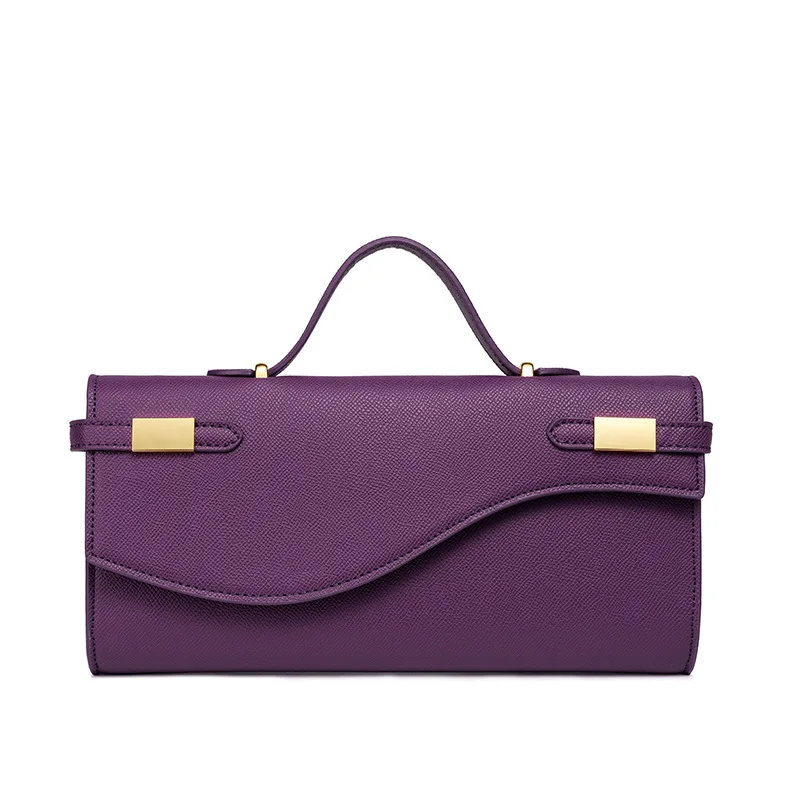 

Epsom Leather Shoulder Bag Women High End Fashion Minimalist Exquisite Crossbody Bag 2025 Trend Elegant Designer Luxury Handbag