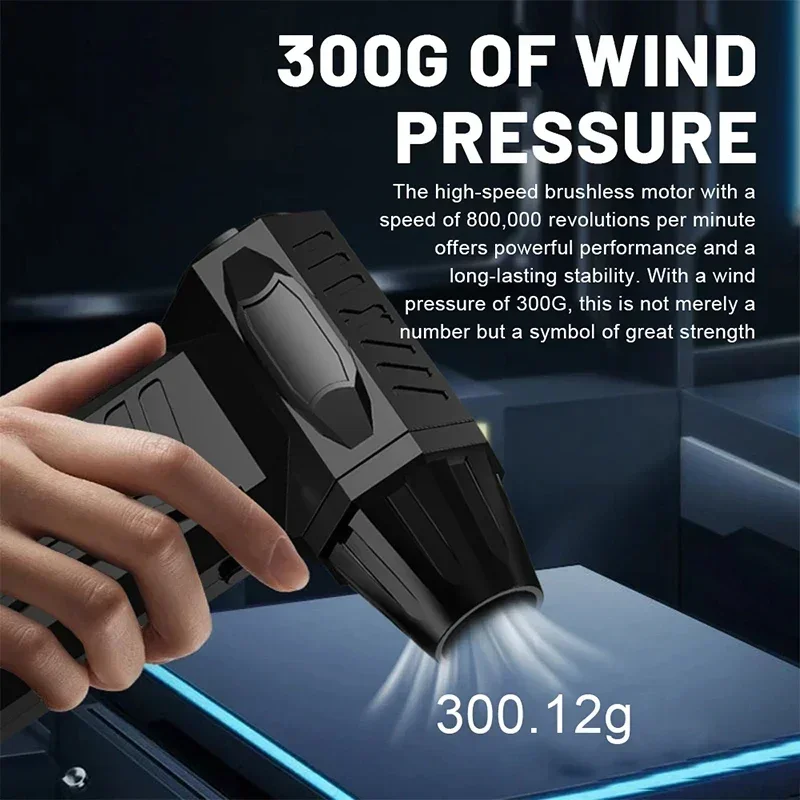 Super Violent Turbo Jet Blower 800000RPM Brushless Motor 10000mAh Fast Charging Outdoor Thrust PC Cleaning Tool for Dust Removal