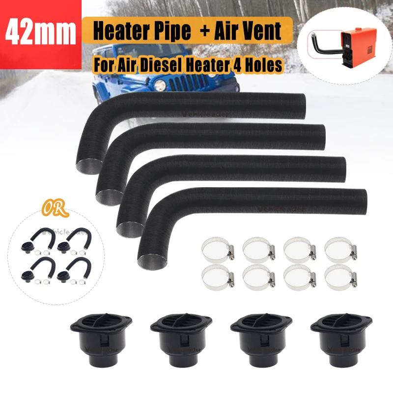 

Set of 42mm Car Truck Heater Duct Pipe Ducting Warm Air Outlet Vent Hose Clips For Parking Diesel Heater Webasto Eberspacher