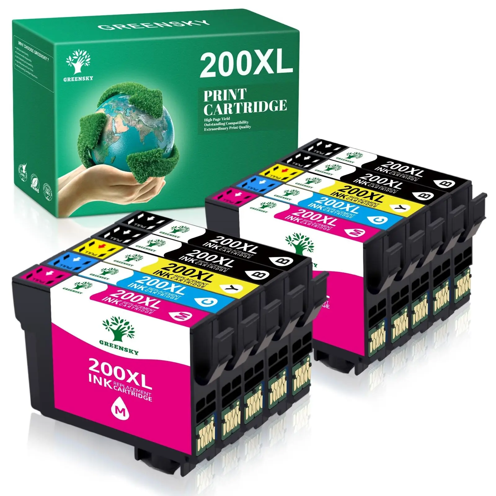 

10PK 200XL ink For Epson XP200 XP300 XP310 XP400 XP410 WF2520 WF2530 WF2540 Set