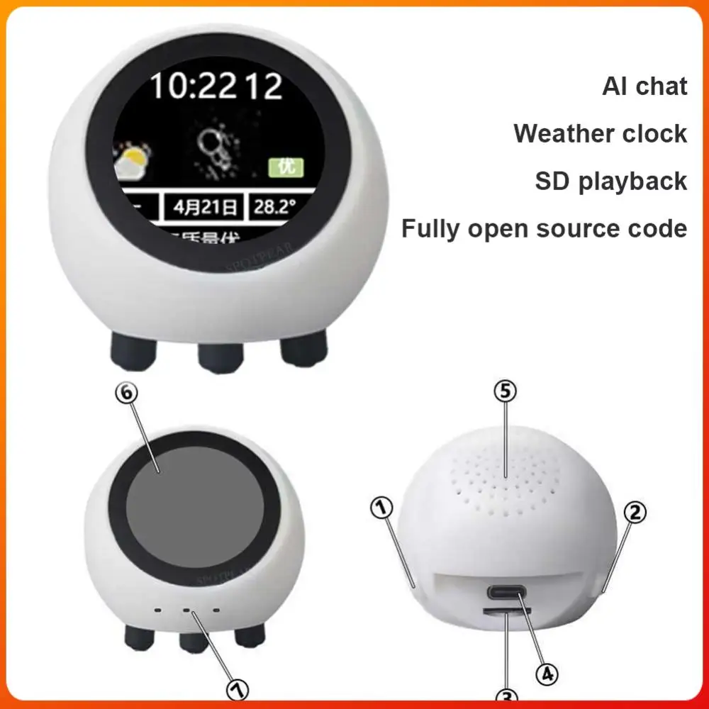 

AI Voice Chat Robot 1.28In LCD Screen ESP32-S3 Development Board Smart DeepSeek Assistant Robot for Home Office School