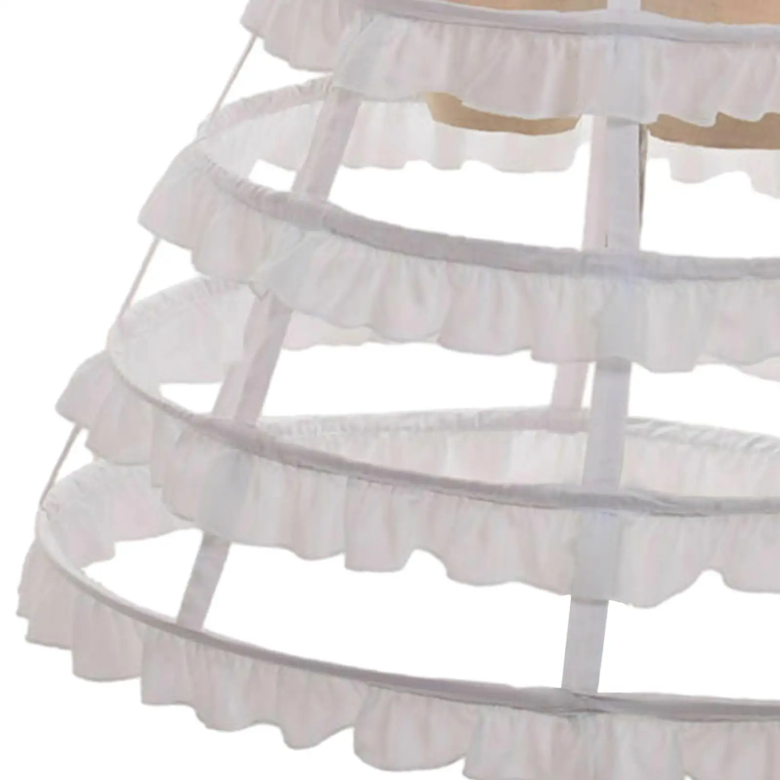 Jupon Crinoline pour Robe de Mariée et Bal, Sous-Jupe, 4 Cerceaux