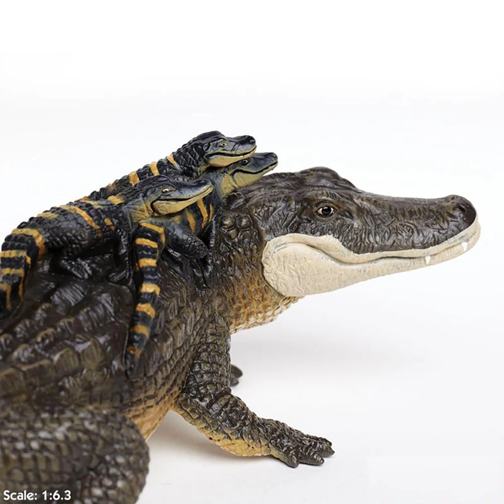 Original Safari Genuine Large Crocodile Toys Miracle Series Mother Child Crocodile Static Animal Model Doll Gift Setting Scene