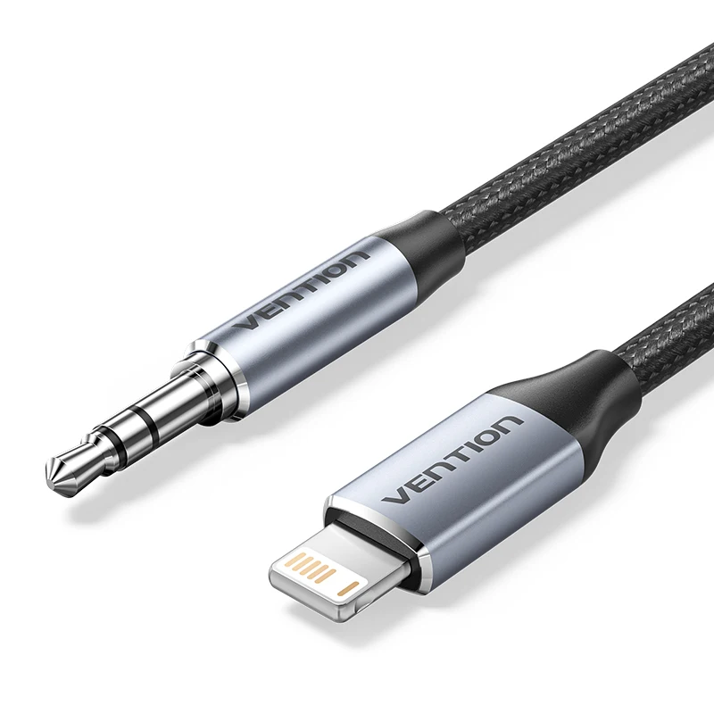 Vention Adapter voor iPhone DAC Lightning Male naar 3.5mm Hoofdtelefoon Male Adapter Audiokabel voor iPhone 14 13 12 Pro Max Aux Kabels