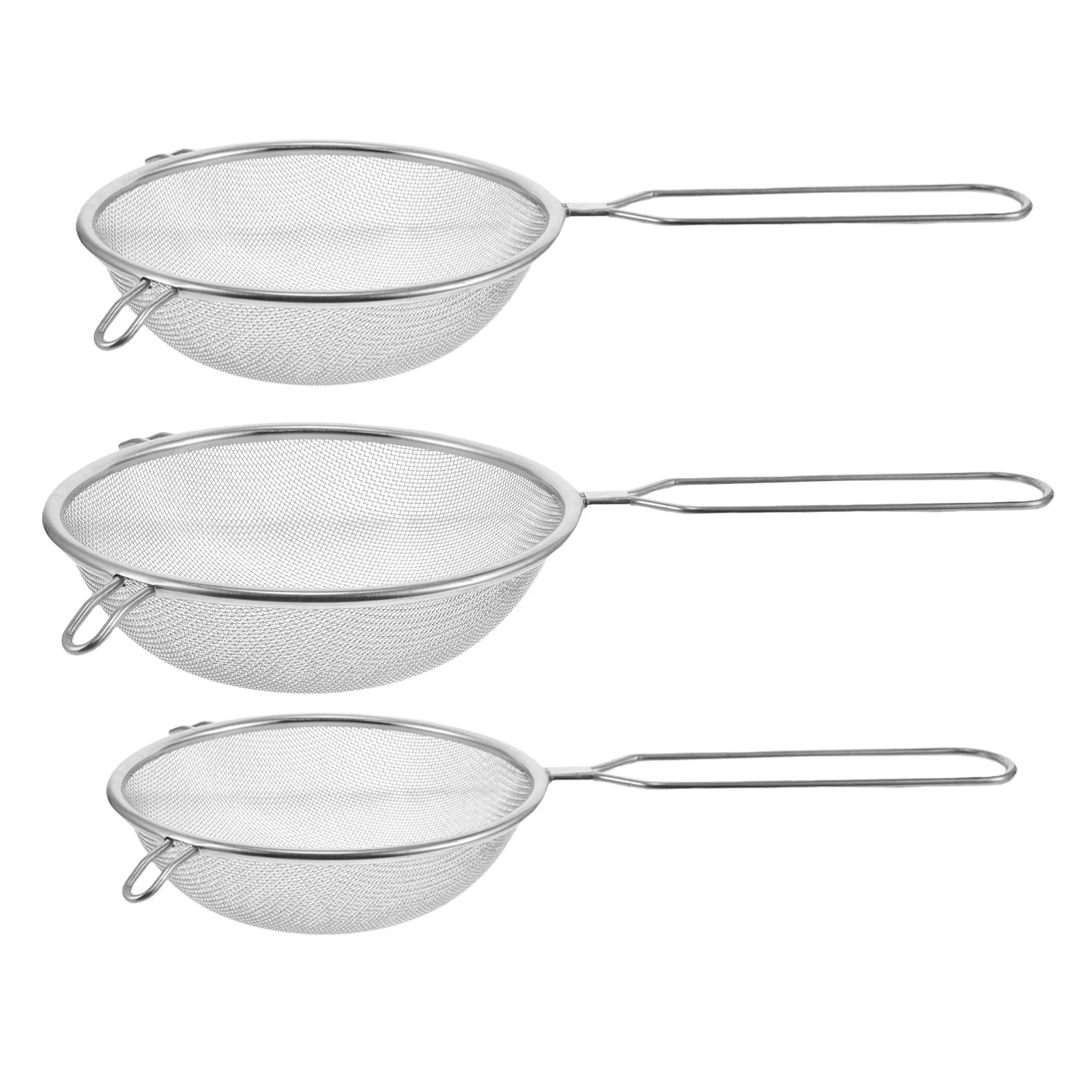 

3Pcs Stainless Steel Flour Sieve Fine Mesh Strainer Baking Sifter for Cooking Filtering Flour Sifter Baking Tools