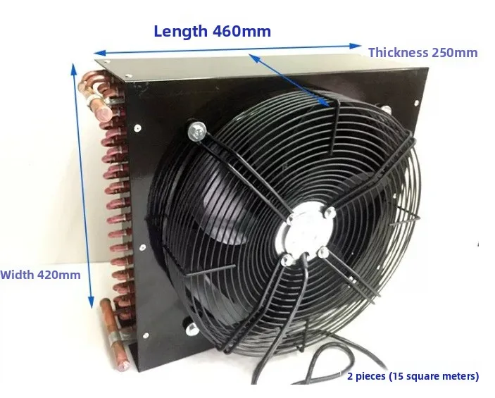 Condenser Copper Tube Cold Storage Refrigerator Freezer Water-cooled Cake Cabinet 1 Horse 1.5 Horse Oil Cooler