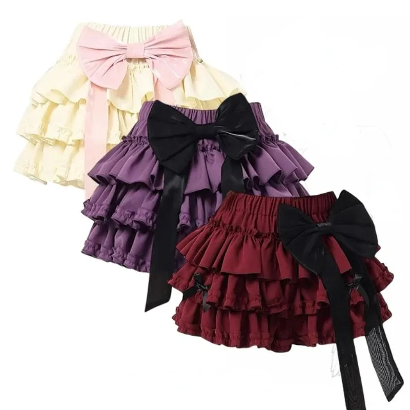 

2024 Harajuku Y2k Lolita Style High Waist Ruffles Cake Skirts Women Korean Fashion Japanese Kawaii Pleated JK Short Mini Skirt