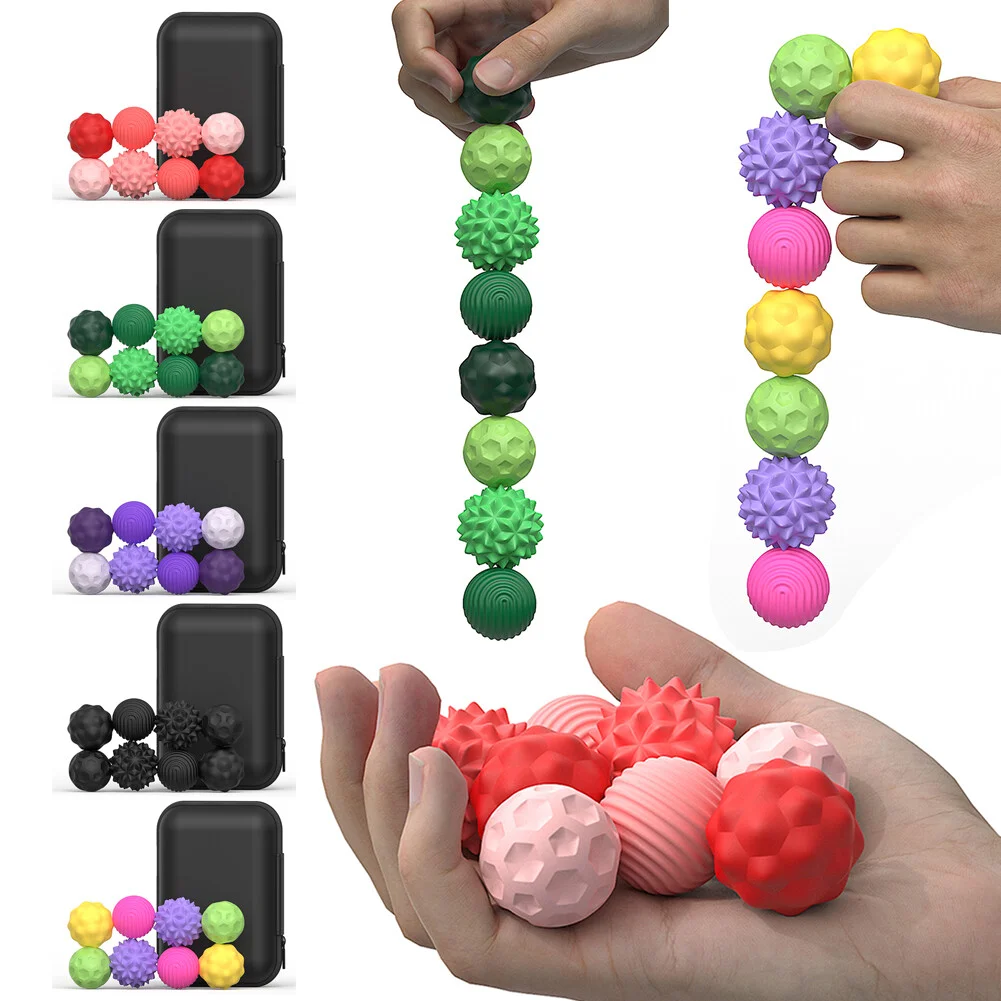 

6 шт. улучшенные магнитные шарики для снятия стресса 4-го поколения — силиконовые сенсорные игрушки для снятия тревоги, СДВГ, аутизм, взрослые и дети