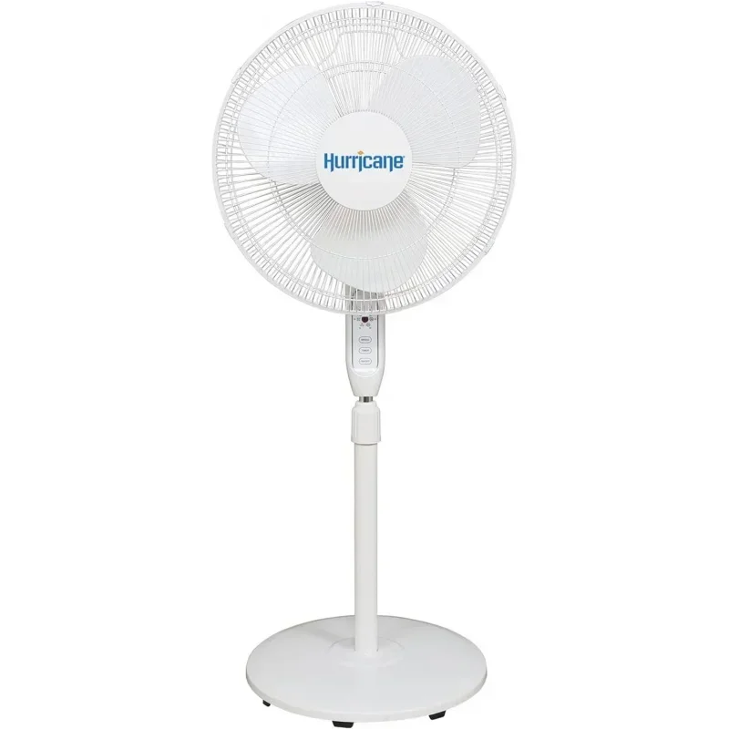 

QW16" Supreme Oscillating Stand Fan With Remote – 3-Speed,Quiet,Powerful,Adjustable Height,Durable Design For Home,