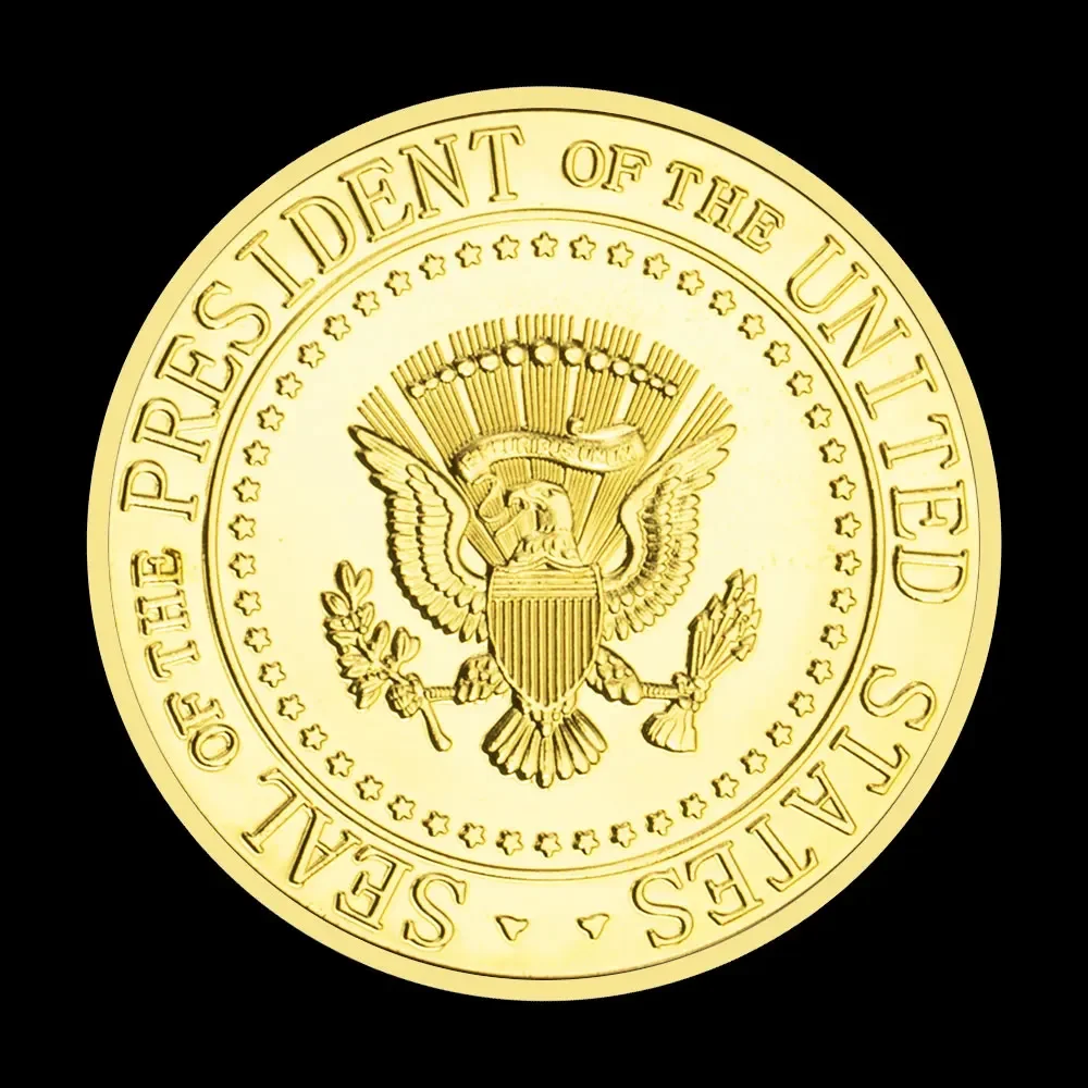 Second Presidential Term(2021-2025) Donald Trump Collectible Coins Golden&Silvery Plated Trump Souvenir Commemorative Coin