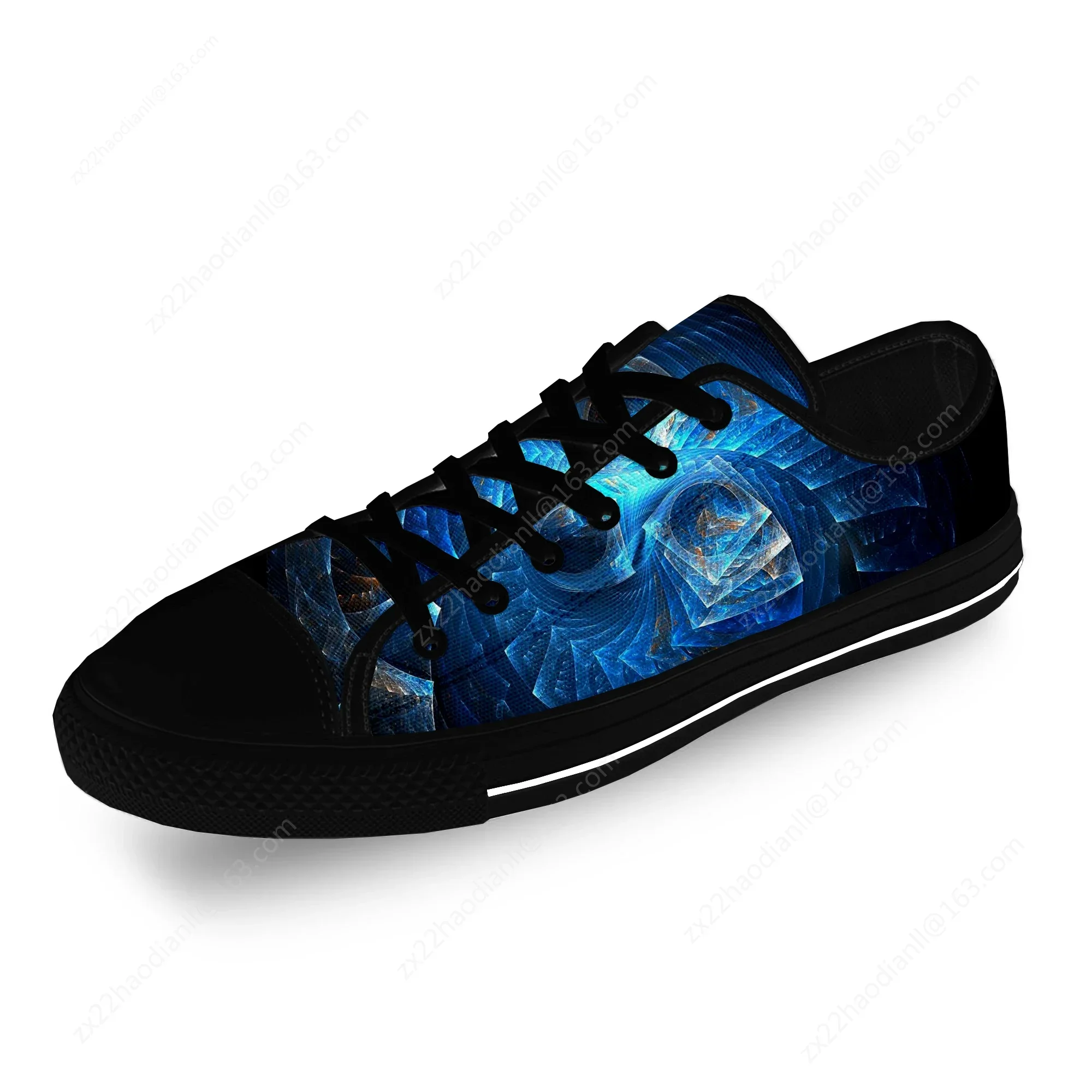 Fractal Dawn Graphic Funny Cool Casual Cloth Fashion 3D Print Low Top Canvas Shoes Men Women Lightweight Breathable Sneakers