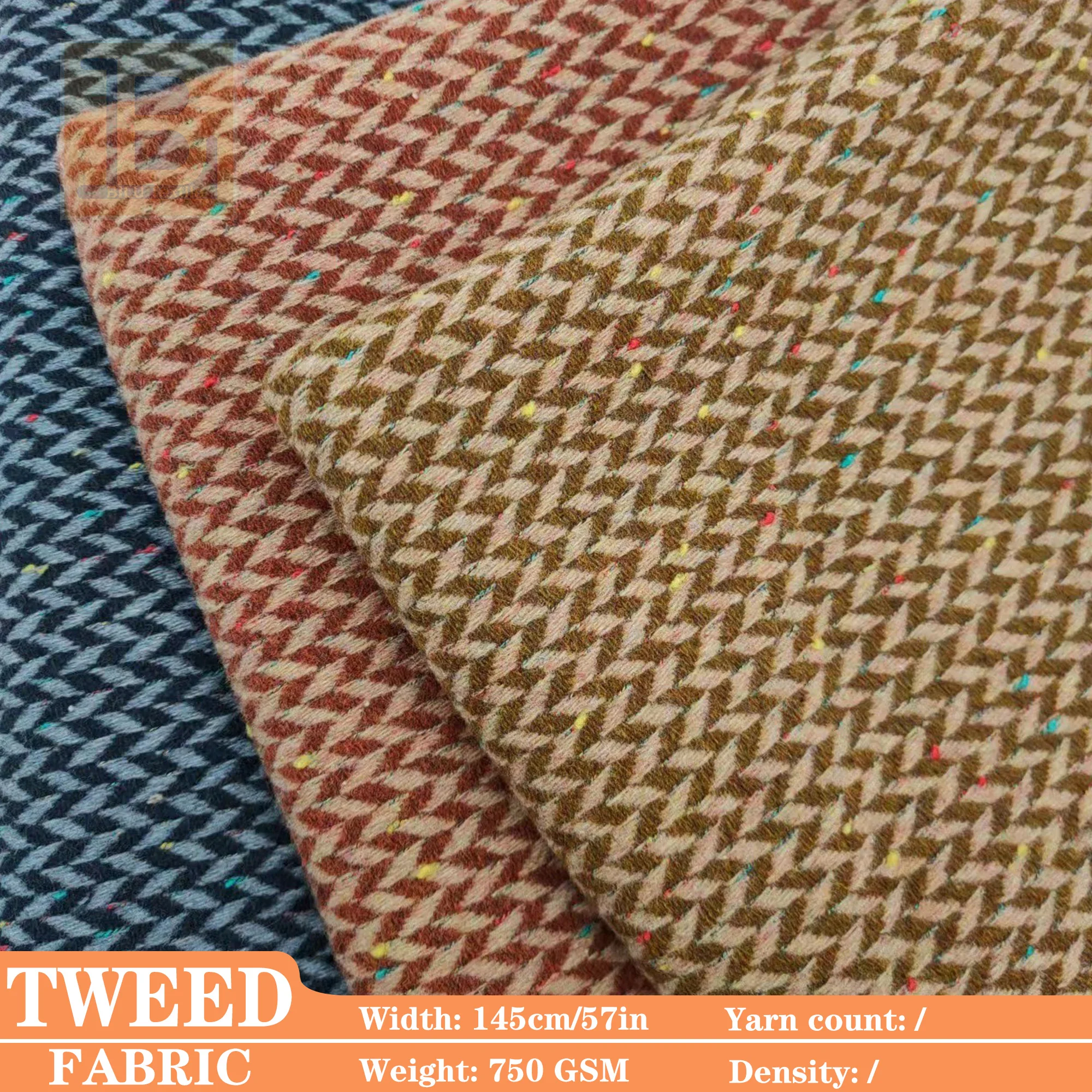 

Осенне-зимняя однотонная твидовая стеганая ткань, винтажный этнический пшеничный узор для приготовления пищи и сезонных платьев (от метров)