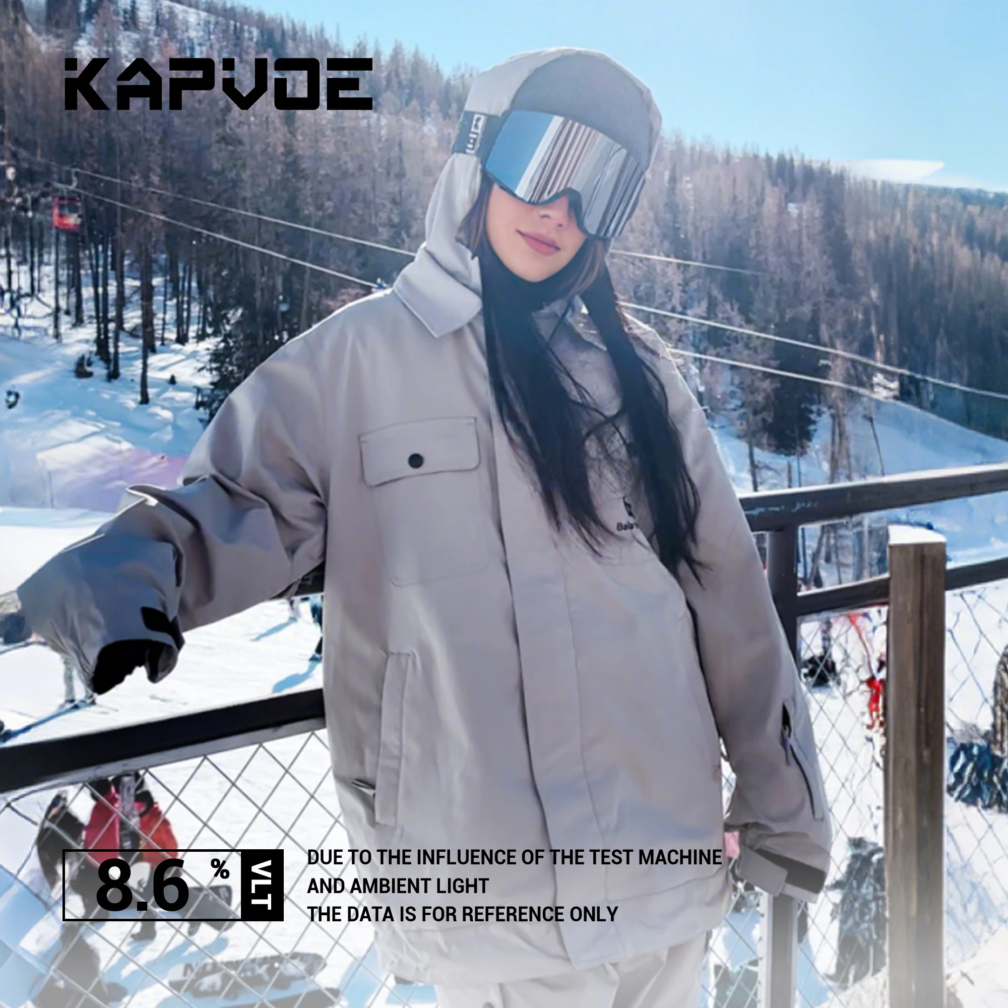 Kapvoe Men Anti-Fog Lens Ski Goggles Snowboarding Snow Skiing Mask for Women Kit UV400 Protection Motorcycle Snowmobile Glasses