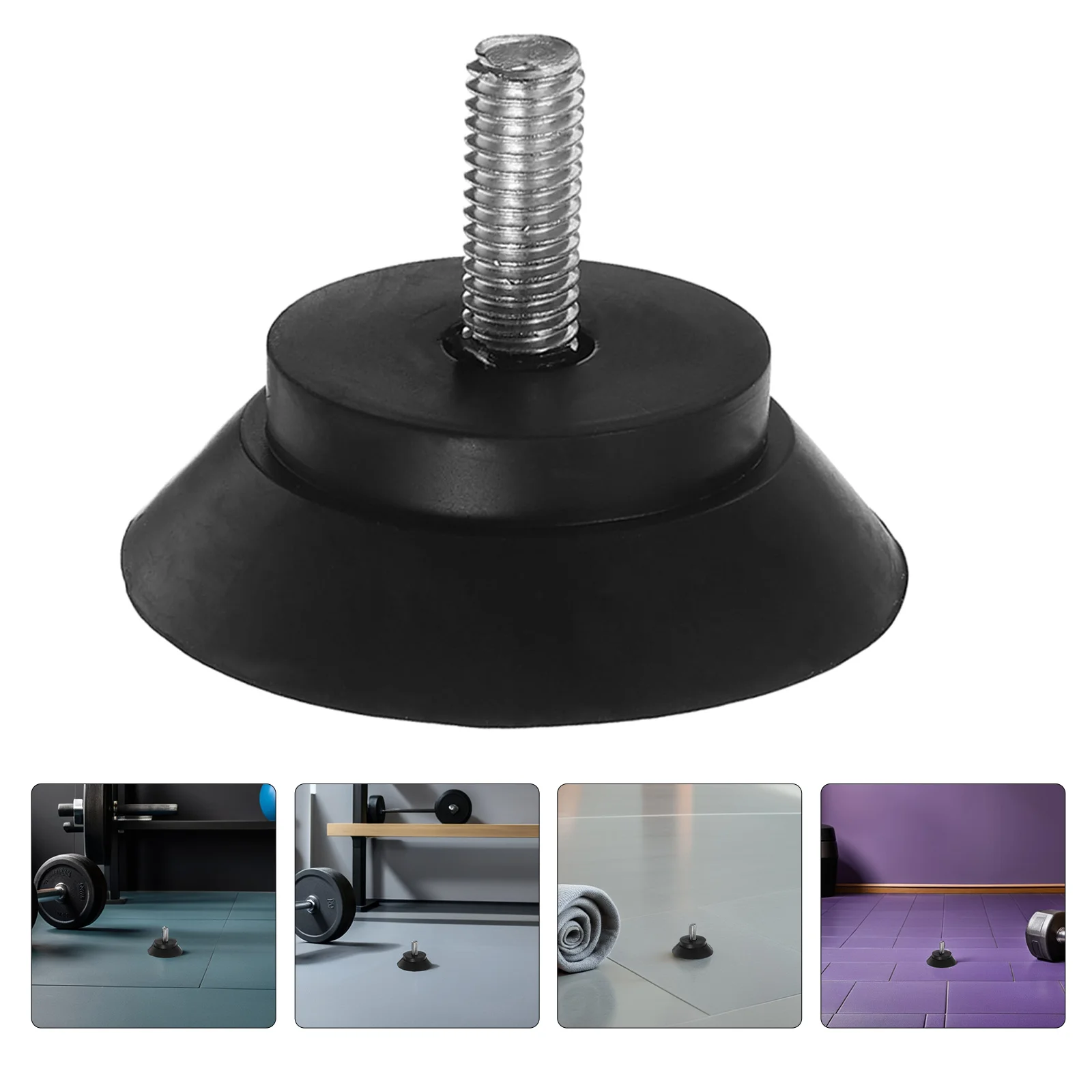 

2Pcs Treadmill Foot Pads Noise Reducing Anti-Vibration Mat for Stationary Bike Home Gym Floor Protector Exercise Equipment