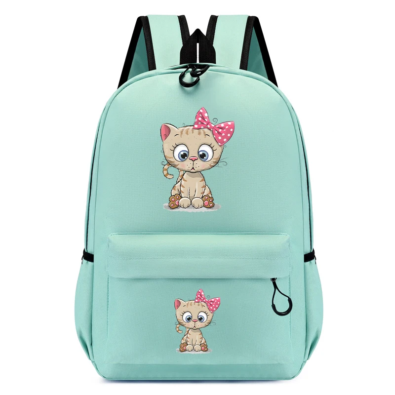 Basisschooltas Schattige Cartoon Kitten Print Schoolrugzak Studenten Kawaii Kat Meisjes Schooltas Boekentas Kinderen Bagpacks