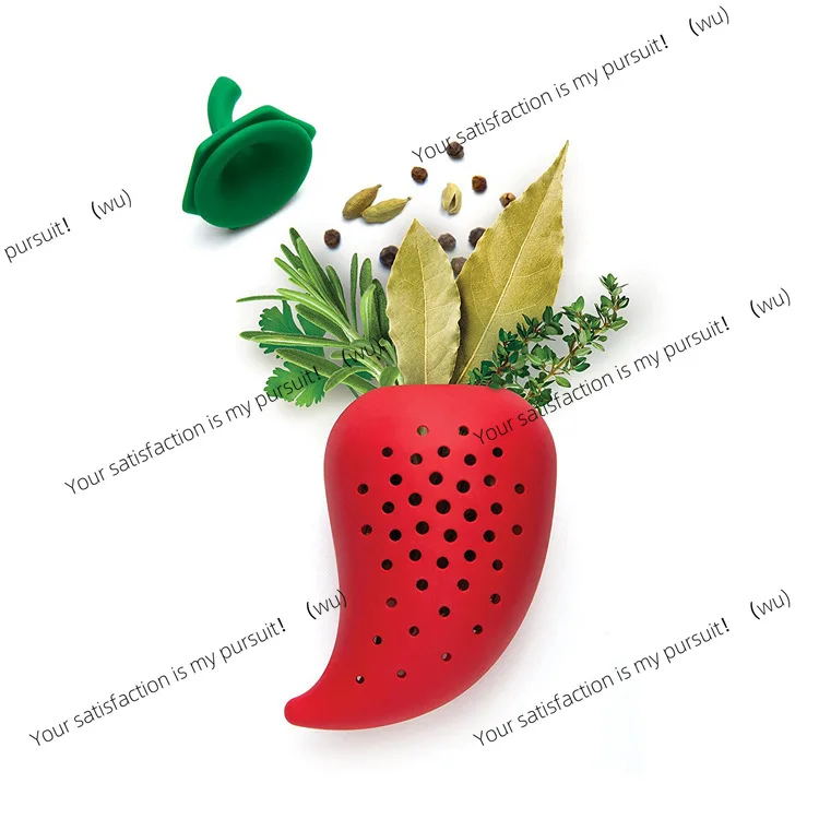 Creative Chili Shape Spice Filter, Soup and Soup Silicone Seasoning Pack, Kitchen Utility Gadgets
