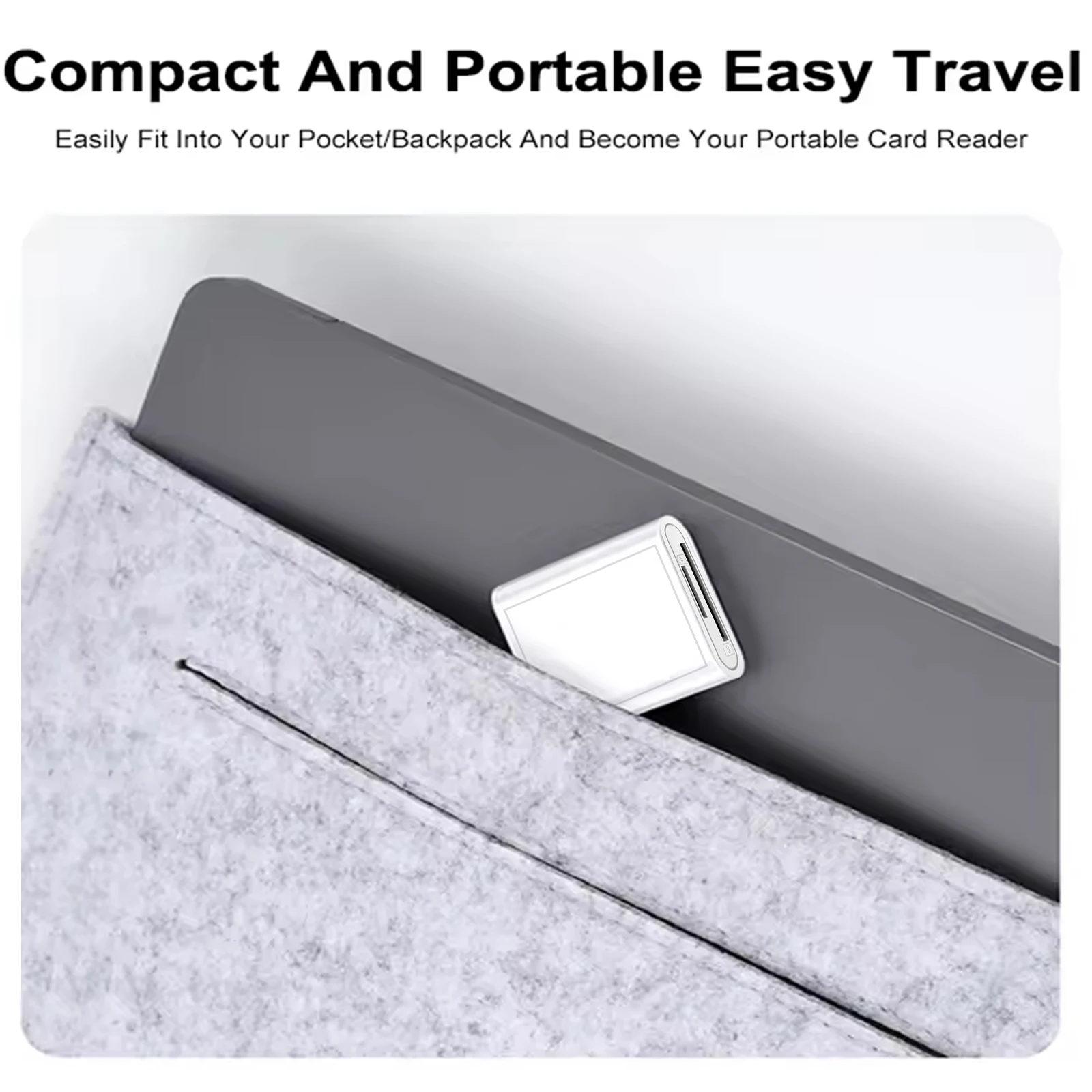 Ipad Pro, Macbook 및 기타 태블릿용 올인원 SD TF 카드 리더기 메모리 어댑터.