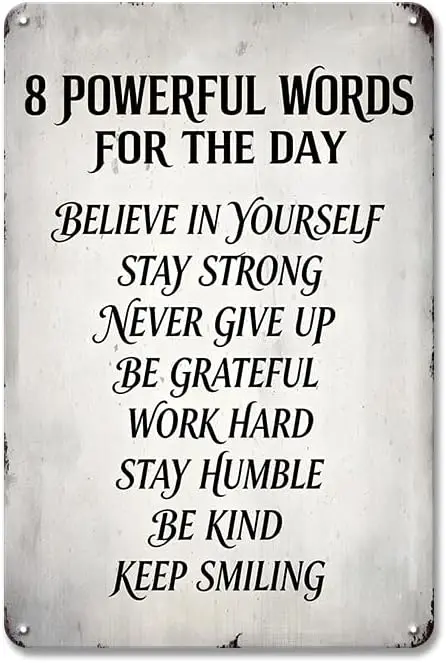 YOYI ART Motivational Wall Art Metal Sign Inspirational Quote,   | Metal Tin Sign, rust-proof, Applicable Places, Motivational T