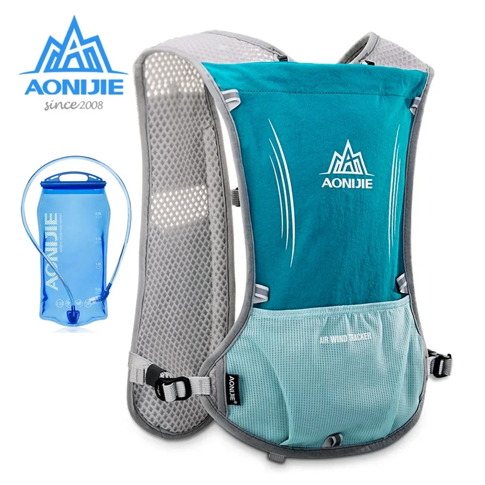 AONIJIE E913S 5L Hydration Pack Backpack Rucksack Bag Vest For 1.5L Water Bladder Hiking Running Marathon Race Sports Outdoor