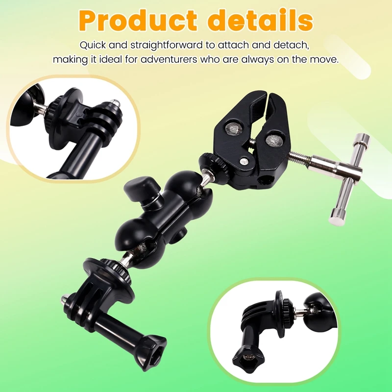 รถจักรยานยนต์จักรยาน Mount CLAMP Universal Bracket กล้อง DSLR Magic ARM สําหรับกล้อง Action