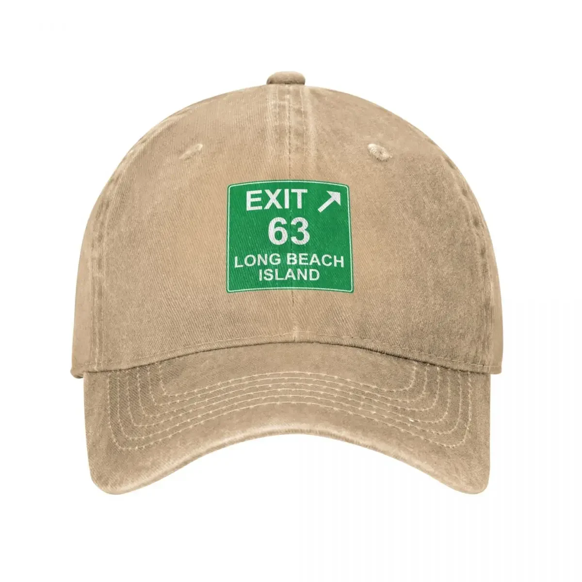 Exit 63 - Long Beach Island Exit Sign Baseball Cap derby hat Custom Cap cute Women's Beach Outlet Men's