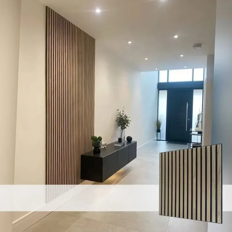 

Classic version of walnut wood medium density fiberboard soundproof indoor office soundproof board