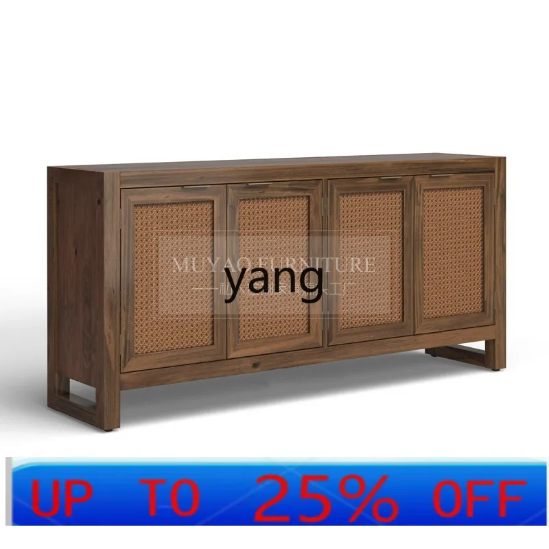 

Тумба-сервант в американском стиле из массива дерева с ротанговыми вставками, для прихожей