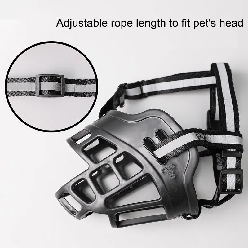 1PC Dog Breathable Muzzle Guard Against Biting And Barking Medium And Large Dog Mask Anti-barking Muzzle For Pets