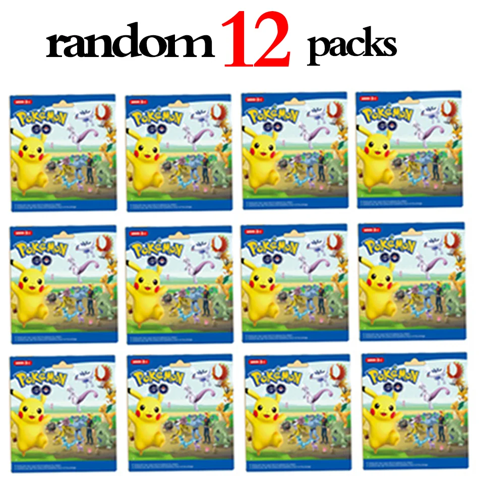 Popular Anime Pokémon Pikachu 2-24PCS Plush Toy Blind Box PVC Model Mysterious Doll Model Birthday Gift