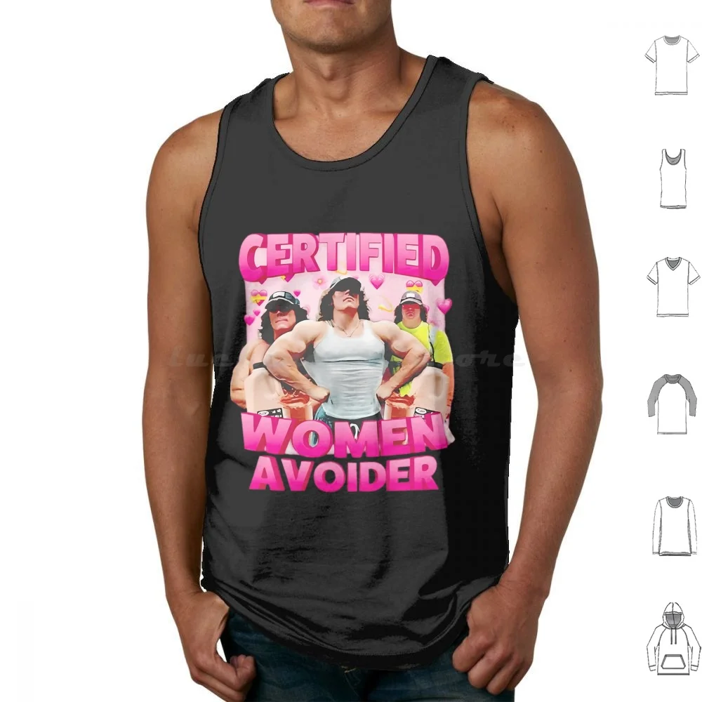 Certified Women Avoider Sam Sulek Tank Tops Print Cotton Mark Forster Meme Lyrics Cap Smiling Song Mark Ranger