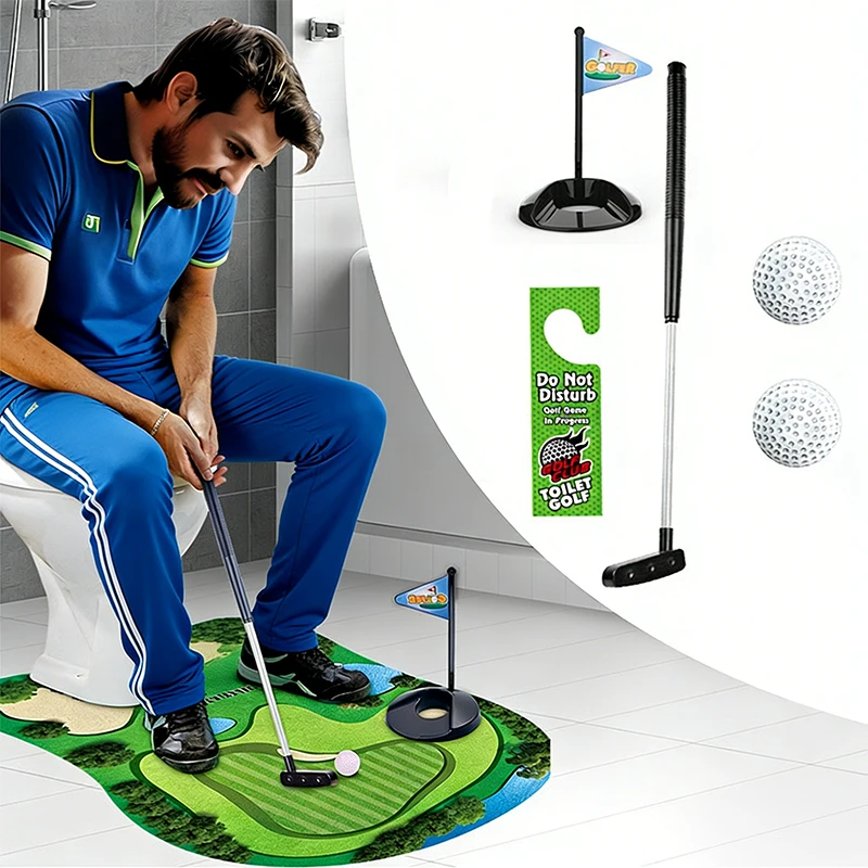 KNYYSECQ inodoro campo de Golf transfronterizo deportes al aire libre interior Venta caliente ocio entretenimiento deportes juguetes Mini juego de palos de Golf