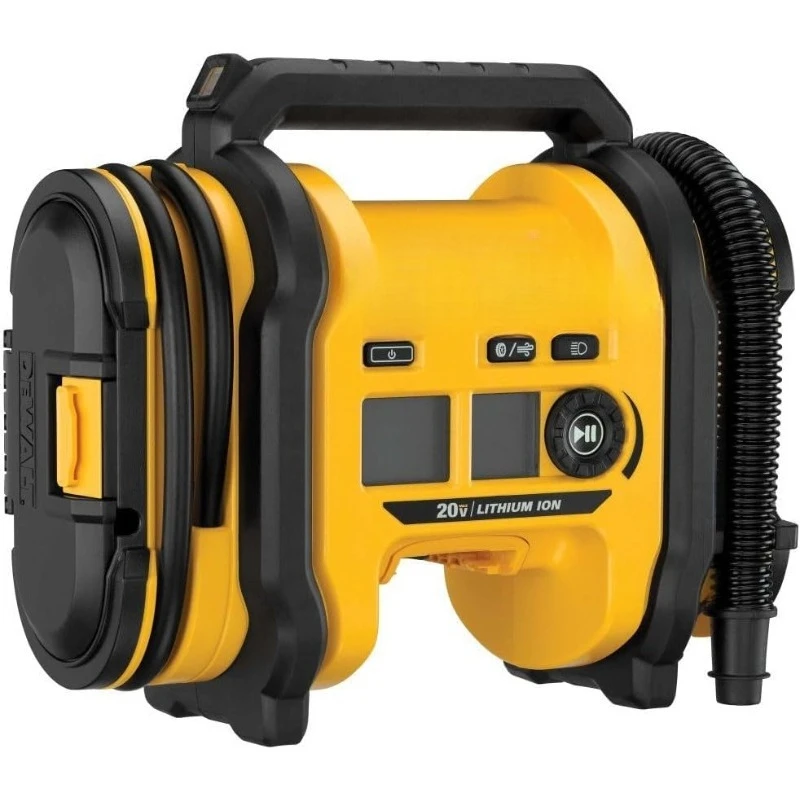 

Tire Inflator Portable Air Compressor 20V MAX, Air Pump with Automatic Shut Off, LED Light, Tool Only (DCC020IB)
