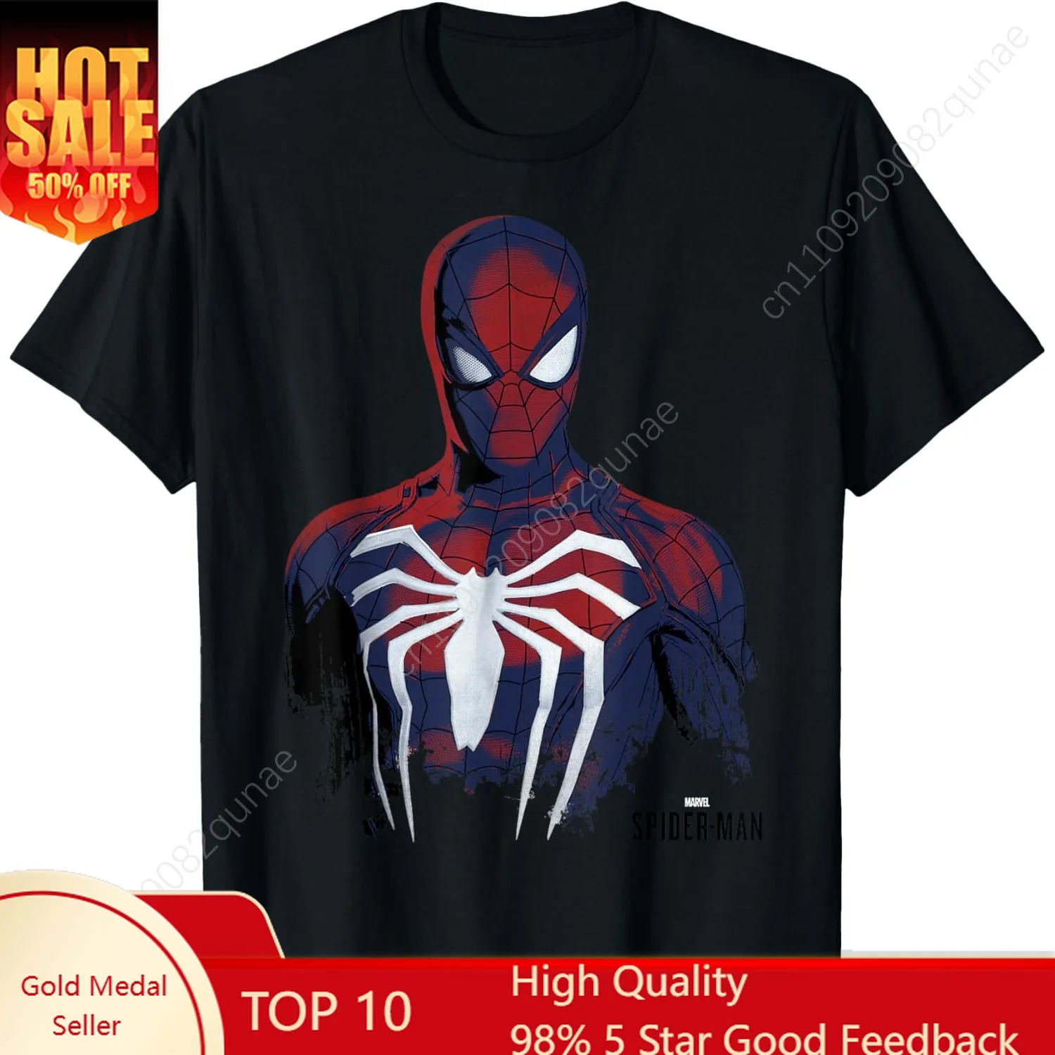 

Marvel Spider Man TShirt Unisex Short Sleeve Print Classic Heroes High Quality Cotton Durable Tee