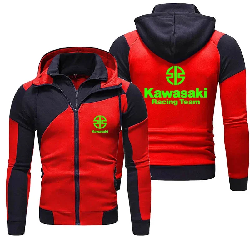 

Kawasaki Ninja Racing Motorcycle Team Men's Zipper Hoodie Spring and Autumn Fashion Men's Sportswear 2025 New Sport Women's Jack