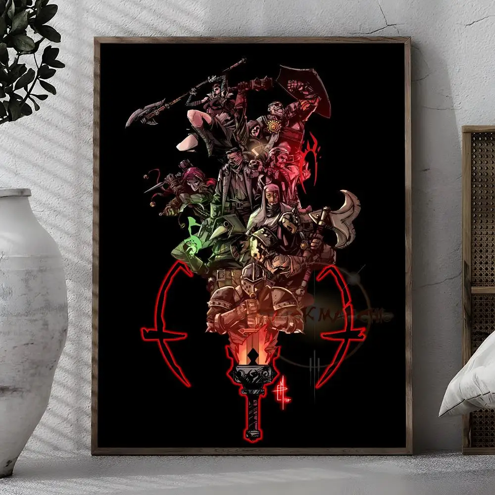 ملصق D-Darkest Dungeon للمكتب وغرفة النوم والقهوة وديكور المنزل وملصقات جمالية متينة مقاومة للماء جدار الفن HD