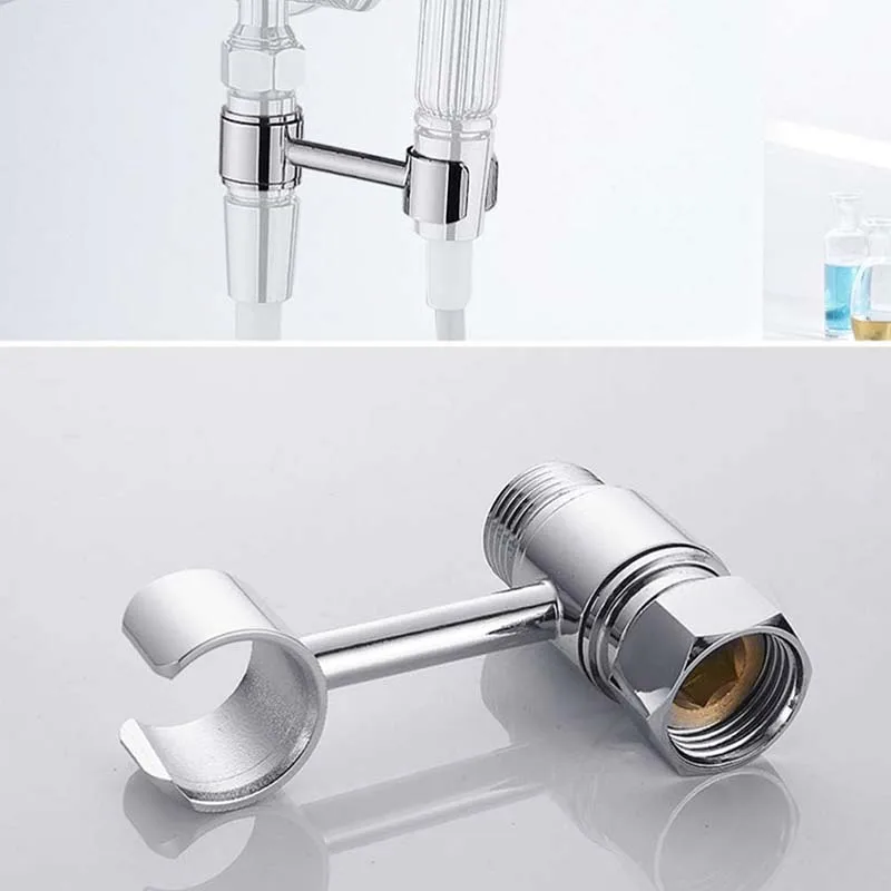 Handheld Shower Head Holder Adjustable Bracket Universal Punch Free Bathroom Sprayer Bidet Holder 360° Rotation Nozzle Support