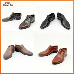 1/6 Scale Male Soldier Leather Shoes Solid Shoes Model for 12in Action Figure Detachable Feet Doll Toys