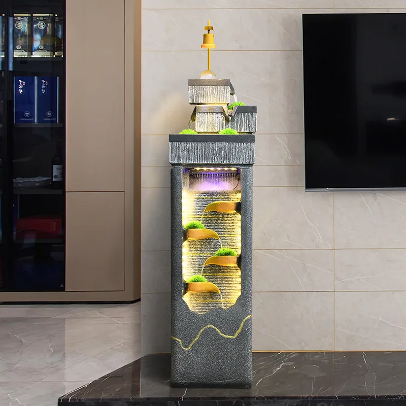 Circulating water fountain lucky feng shui ball humidifier entrance living room landscape office floor ornaments