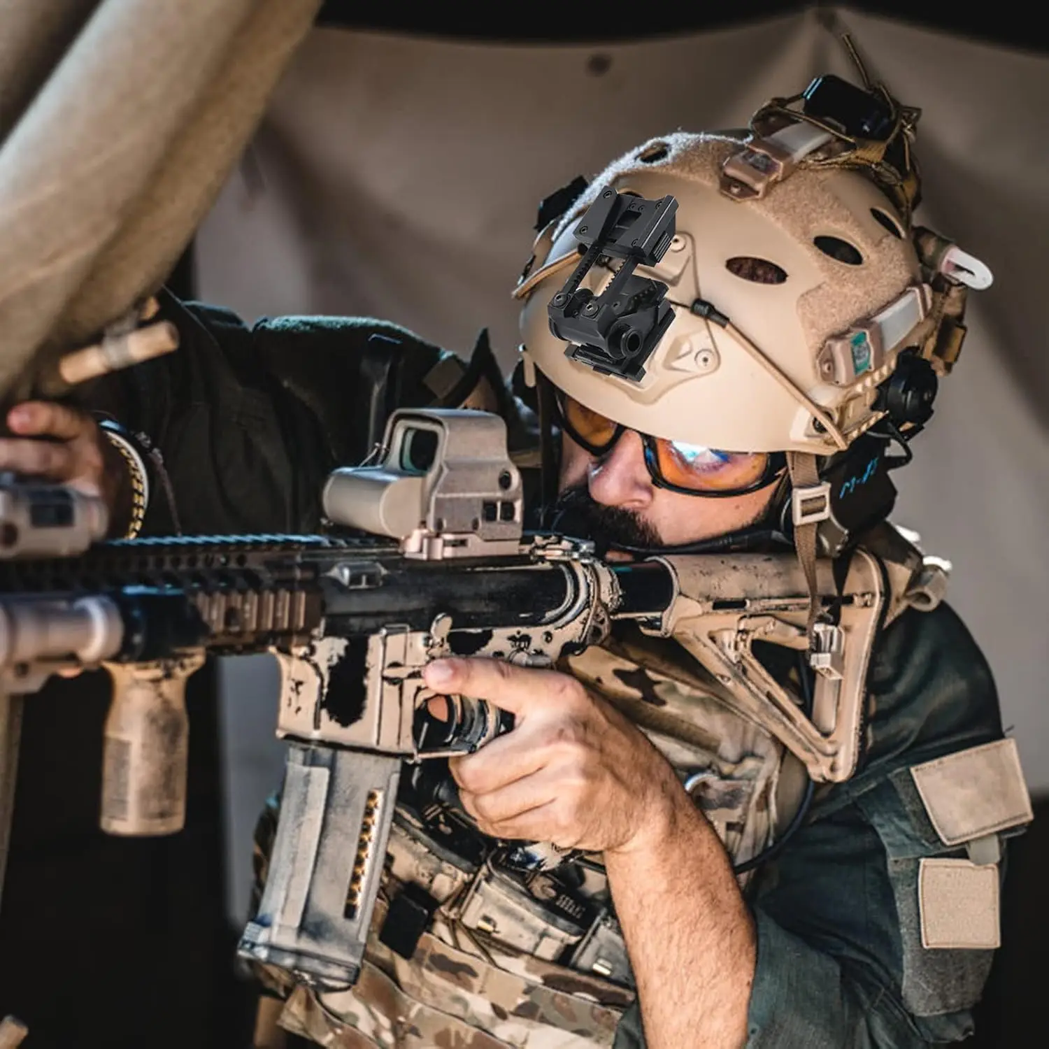 سبائك الألومنيوم Gexmil CNC PVS15/18 نظارات الرؤية الليلية جبل ل L4G24 NVG خوذة معدنية جبل لألعاب CS واقية من الانفجار #3