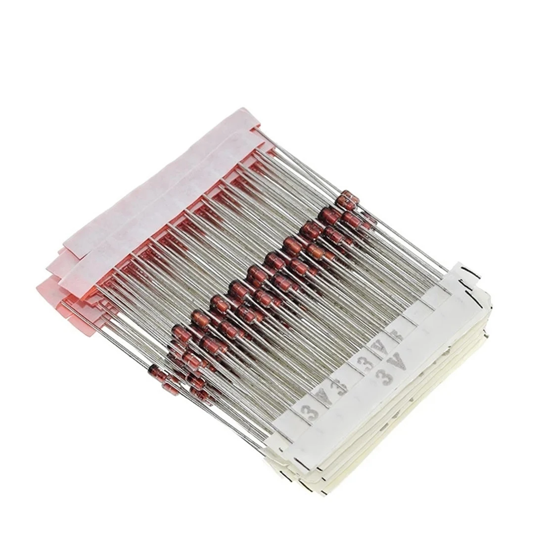 & L72A  250PCS 1W Zener Diode Assorted Kit 3V-33V, 25 Values Assorted Assortment Set, Electronic Component DIY Kit 1N47