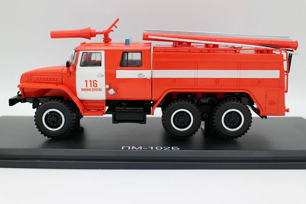 SSM 1/43 Scale Fire Engine URAL PM 102B Fire truck USSR By Start Scale Models SSM1236 Diecast kit Matel for collection gift