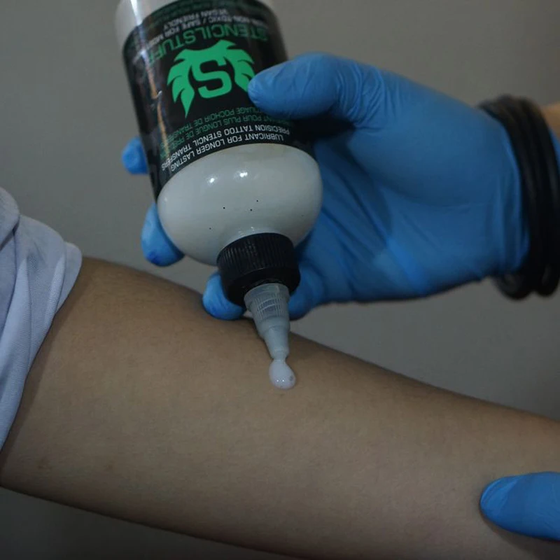 

Профессиональный гель для переноса татуировок - без размазывания, без кровотечения, стойкий раствор-трафарет 30 мл/120 мл/250 мл